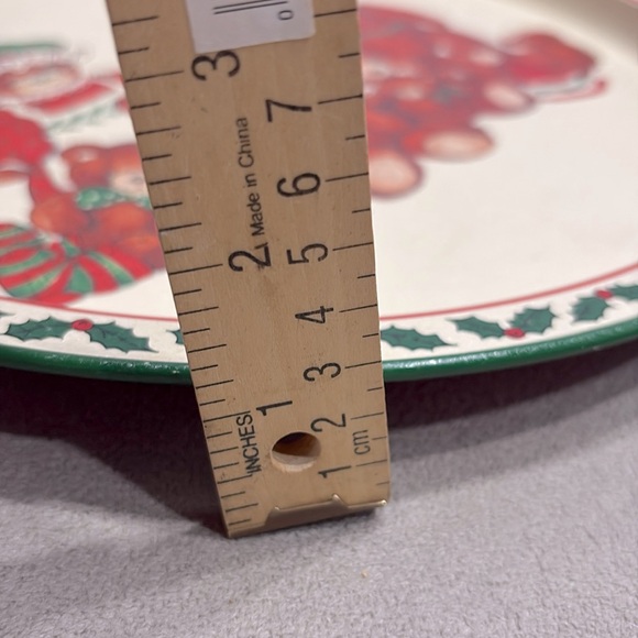 Vintage 1987 Polpourri Press Metal Christmas Holiday Tray Bear Family Cute Plate - Picture 8 of 8